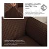 LINGKY Universal Stretch Sofa Cover, 3-Seater, Coffee view 4