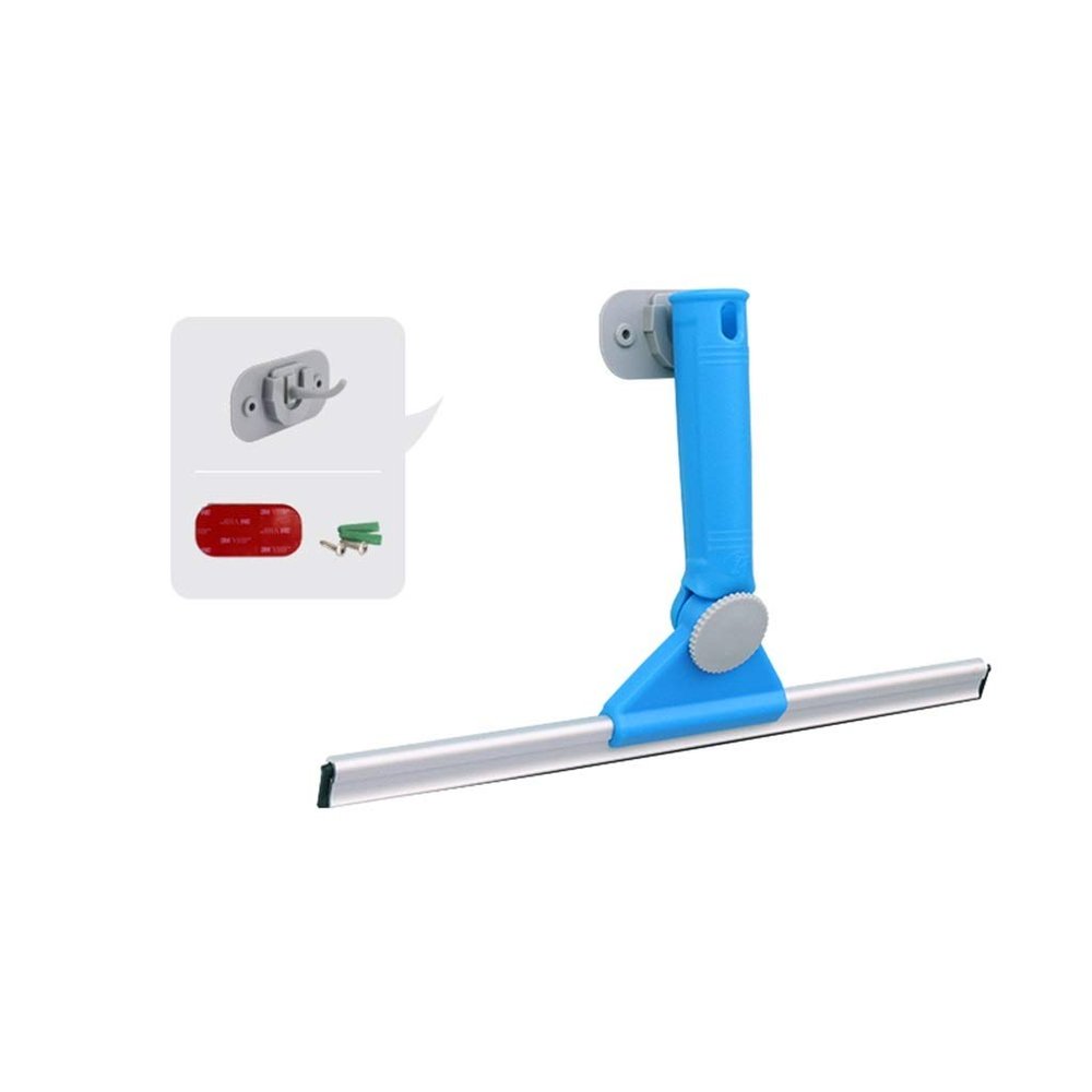 EFREINIGUNG Shower Squeegee, Adjustable-Angle Rubber Glass Wiper for Mirrors, Showers and Cars (Color: A-Brush Head 35 cm)