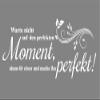 Modern Living Room Wall Decal with Quote “Don’t Wait for the Perfect Moment” | 11008-White-G-130x51 view 2