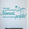 Modern Living Room Wall Decal with Quote “Don’t Wait for the Perfect Moment” | 11008-White-G-130x51 view 3