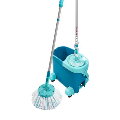 Leifheit CLEAN TWIST Disc Mop Ergo Mobile Set with Drill-Handle Mechanism