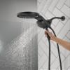 DELTA FAUCET 58680-BL25 HydroRain H2Okinetic 5-Setting Two-in-One Matte Black Showerhead with Hand Shower view 2