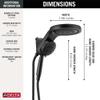 DELTA FAUCET 58680-BL25 HydroRain H2Okinetic 5-Setting Two-in-One Matte Black Showerhead with Hand Shower view 4