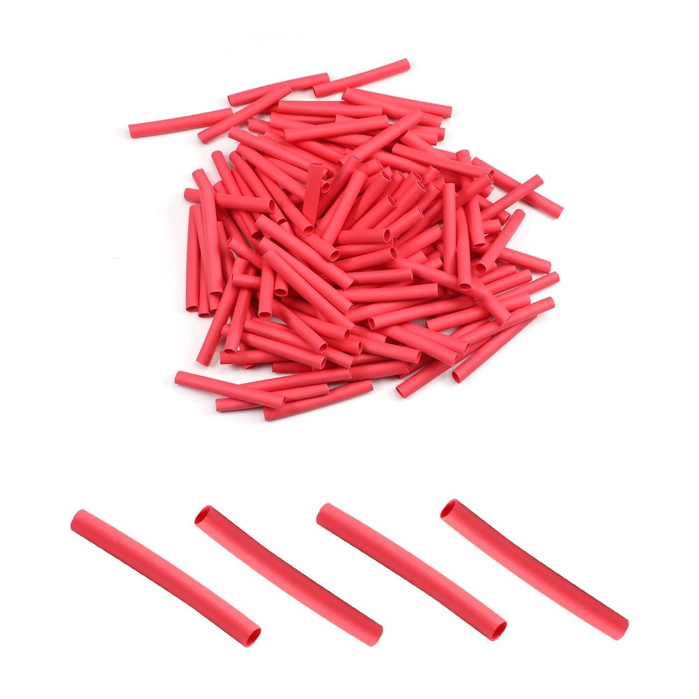 Othmro Heat Shrink Tubing, 3 mm Diameter, 2:1, 30 mm, Red, 250 Pieces