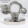 Neodymium Magnet – Flat Pot Magnet with Eye Bolt, 55 mm, 100 kg Pull Force, M8 Thread view 3