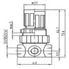 Fitting Parts - Mini Compressed-Air Regulator - Inlet-Pressure-Dependent - 450 L/min - Pressure Reducer with Pressure Gauge (Thread: G 1/4 in - Pressure Adjustment Range: 0.5-10 bar) view 3