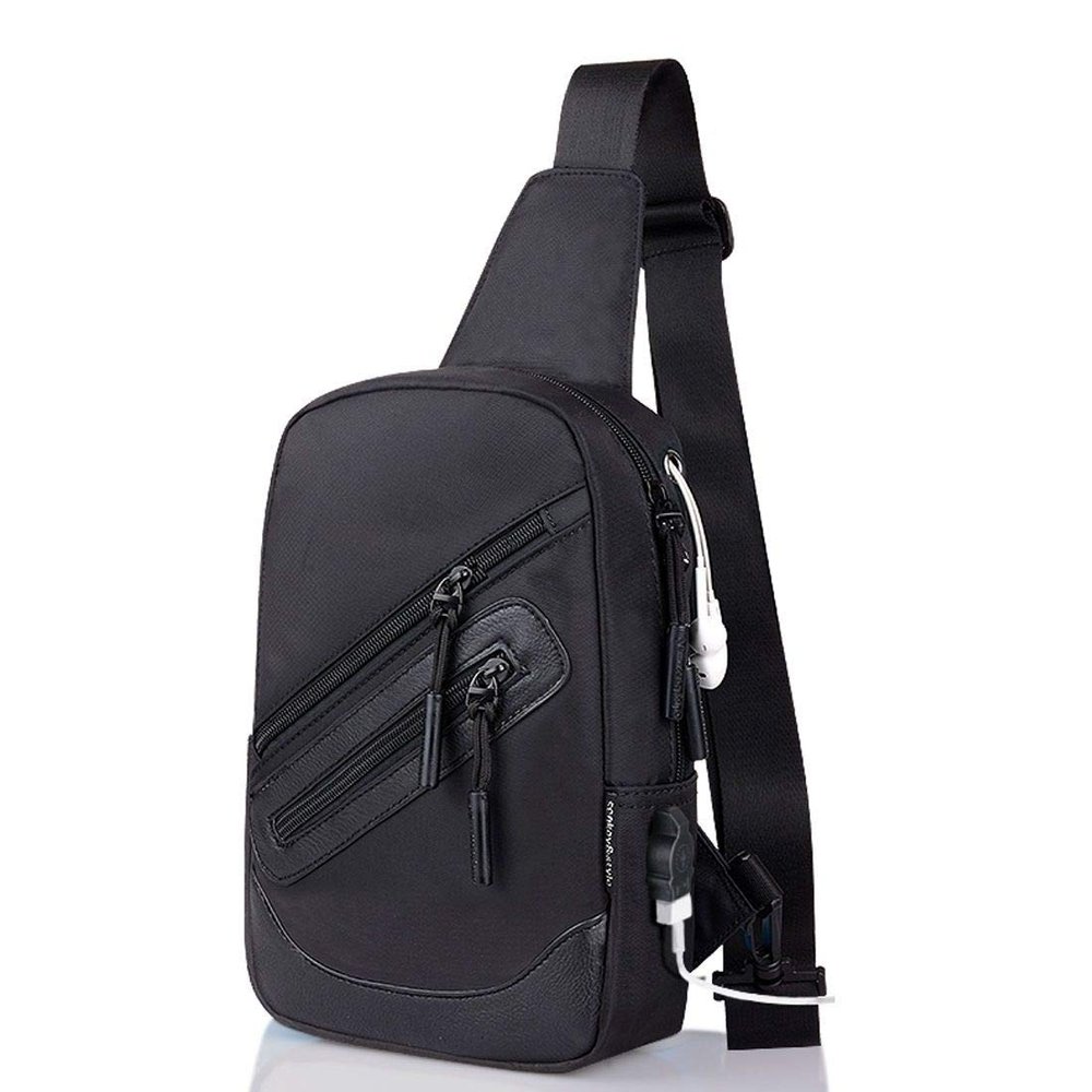 DFV mobile Nylon Backpack Waist Shoulder Bag for Planet Computers Cosmo Communicator (2019) - Black