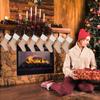 Sunshane 8-Pack Burlap Christmas Stockings for Hanging and DIY Decor view 3