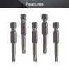 Utoolmart T25 Torx Bits, 1/4-Inch Hex Shank, S2 Steel, 50 mm, 10-Piece view 3