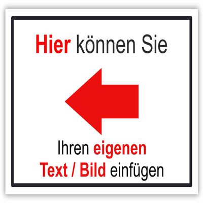 SCHILDER HIMMEL Customizable “Registration Office—Left” Sign, A2 Plastic with Screws, No. 2500