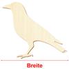 Seated Wooden Raven – Craft Décor, 5–50 cm, Size: 34 cm, Pack of 100 view 3
