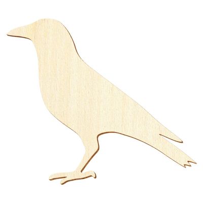 Sitting Wooden Raven, 33 cm, 50-Pack