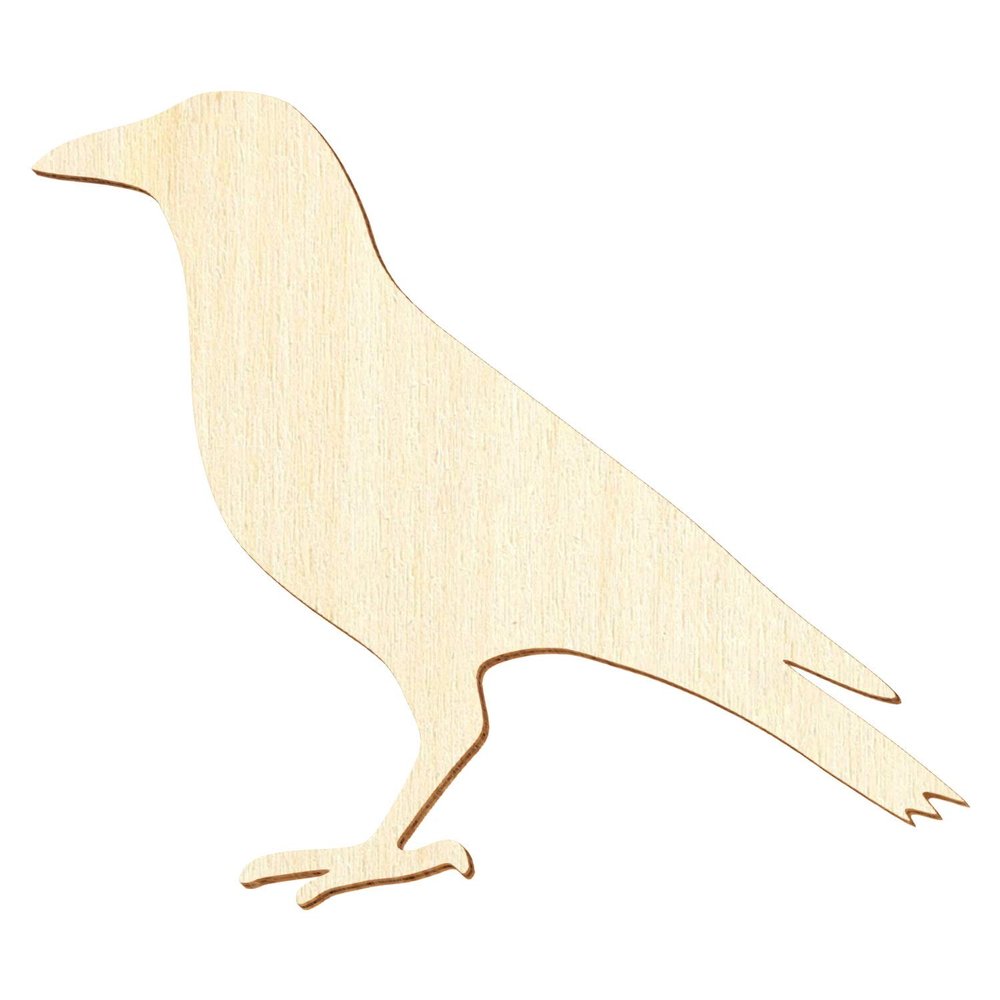 Sitting Wooden Raven, 33 cm, 50-Pack