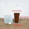 Rubber Wood Furniture Legs, Square Sofa and Cabinet Legs, 4-Pack, Brown, 3.9 in (10 cm) view 2