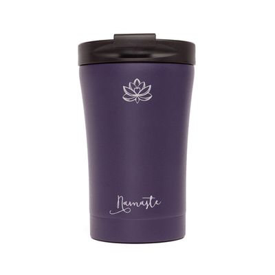 Bodhi Stainless Steel Insulated Travel Mug with Namast Design, Leakproof, Double-Wall, 280 ml