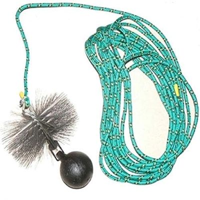 rg-vertrieb Chimney Brush Set with Steel-Wire Brush, PP Rope and 1.9 kg Pull Weight