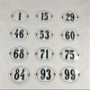 Oval Enamel House Number Plaque 97, White and Black, “Handmade” view 2