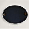 Oval Enamel House Number Plaque 97, White and Black, “Handmade” view 3