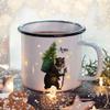 ilka parey wandtattoo-welt Enamel Camping Mug with Winter Bear, Fir Tree & Custom Name view 2
