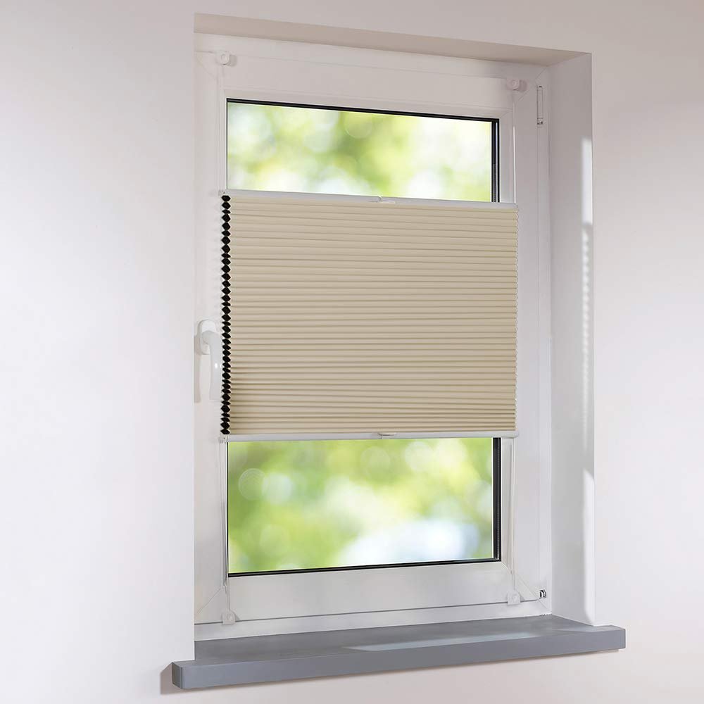 Universal Honeycomb Blackout Pleated Shade, 102 x 120 cm, Cream