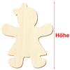 Wooden Gingerbread Woman, 3–50 cm, 13 cm, Pack of 25 view 3