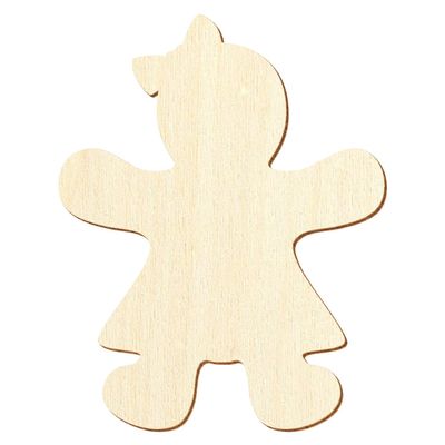 Wooden Gingerbread Girl, 3–50 cm, Craft Decoration, Size: 48 cm, Pack of 25