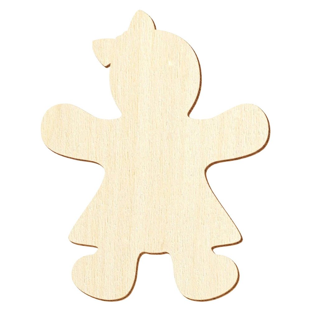 Wooden Gingerbread Girl, 3–50 cm, Craft Decoration, Size: 48 cm, Pack of 25