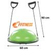 Fitness Balance Set for Stability and Balance with Swiss Ball, Half Ball and Pilates & Yoga Trainer, 65 cm view 3