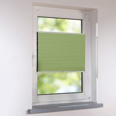Universal Cellular Pleated Blind, Tensioned, 48 x 190 cm, Lime Apple Green, Thermal Blackout