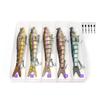 5-Piece 14 cm, 23 g Sinking Wobbler Fishing Lure Set, 8-Segment Crankbait Hard Artificial Lure Kit, Swimbait, Set F view 1
