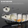 5-Piece 14 cm, 23 g Sinking Wobbler Fishing Lure Set, 8-Segment Crankbait Hard Artificial Lure Kit, Swimbait, Set F view 3