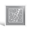 O3 DESIGN STUDIO Paper Map Frame, 22.8 x 22.8 cm, Gift Boxed, Changeable Background, White Map/White Frame, Stuttgart view 1