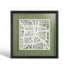 O3 DESIGN STUDIO – Paper Frame for Maps, 22.8 x 22.8 cm, Gift Boxed, Self-Changing Background, Paper Art, White Map Black Frame, Houston view 1