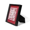 O3 DESIGN STUDIO – Paper Frame for Maps, 22.8 x 22.8 cm, Gift Boxed, Self-Changing Background, Paper Art, White Map Black Frame, Houston view 2
