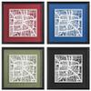 O3 DESIGN STUDIO – Paper Frame for Maps, 22.8 x 22.8 cm, Gift Boxed, Self-Changing Background, Paper Art, White Map Black Frame, Houston view 3