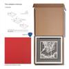 O3 DESIGN STUDIO – Paper Frame for Maps, 22.8 x 22.8 cm, Gift Boxed, Self-Changing Background, Paper Art, White Map Black Frame, Houston view 4