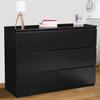 IDMarket TOMI 6-Drawer Dresser, 110 cm, Black Wood view 2