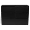 IDMarket TOMI 6-Drawer Dresser, 110 cm, Black Wood view 4