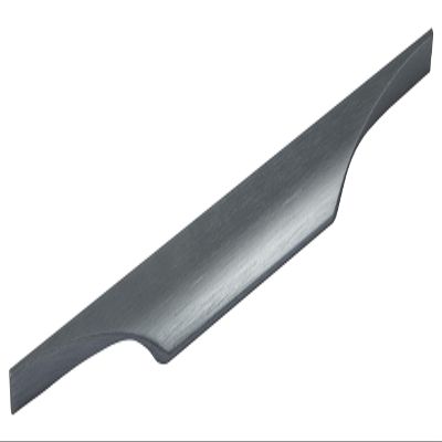 Gedotec Aluminum Cabinet Handle, Matte Brushed Gray, Vintage Profile, CC 160 mm, 1 Piece