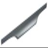Gedotec Aluminum Cabinet Handle, Matte Brushed Gray, Vintage Profile, CC 160 mm, 1 Piece view 1