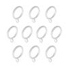 MroMax Curtain Rings, 28 mm Inner Diameter, Metal, White, 10 pcs view 1