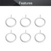MroMax Curtain Rings, 28 mm Inner Diameter, Metal, White, 10 pcs view 3