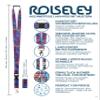 ROLSELEY ID Lanyard, 20 Pink Dog Breed Pattern, Metal Carabiner Clip and Safety Breakaway Buckle view 4