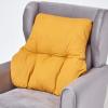 Homescapes Back Cushion for Sofa, Bed & Desk Chair, 68 x 58 cm, Mustard Yellow view 1