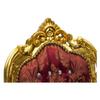 arterameeferro Baroque Louis XVI Red Armchair with Gold Leaf and Damask Upholstery view 4