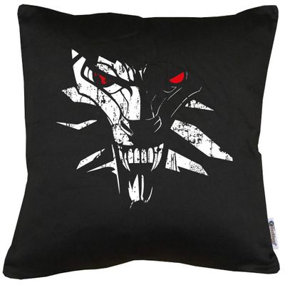 TShirt-People Wolf Medallion Gamer Plus Pillow with Filling 40 x 40 cm