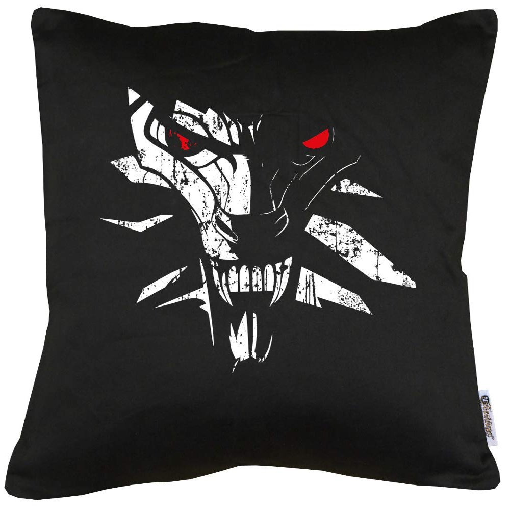 TShirt-People Wolf Medallion Gamer Plus Pillow with Filling 40 x 40 cm