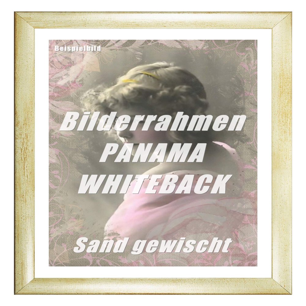 Homedecoration PANAMA WHITEBACK Picture Frame 34 x 38 cm, Sand-Washed, White Backing, 1 mm Anti-Reflective Acrylic Glass