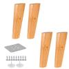 4-Piece Solid Oak Tapered Furniture Legs, 7.1 in (18 cm) view 1