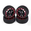 Woyisisi RC Car Tires, 4-Piece Rubber Tires with Rims for 1/10 Cars (Grain Pattern) view 1